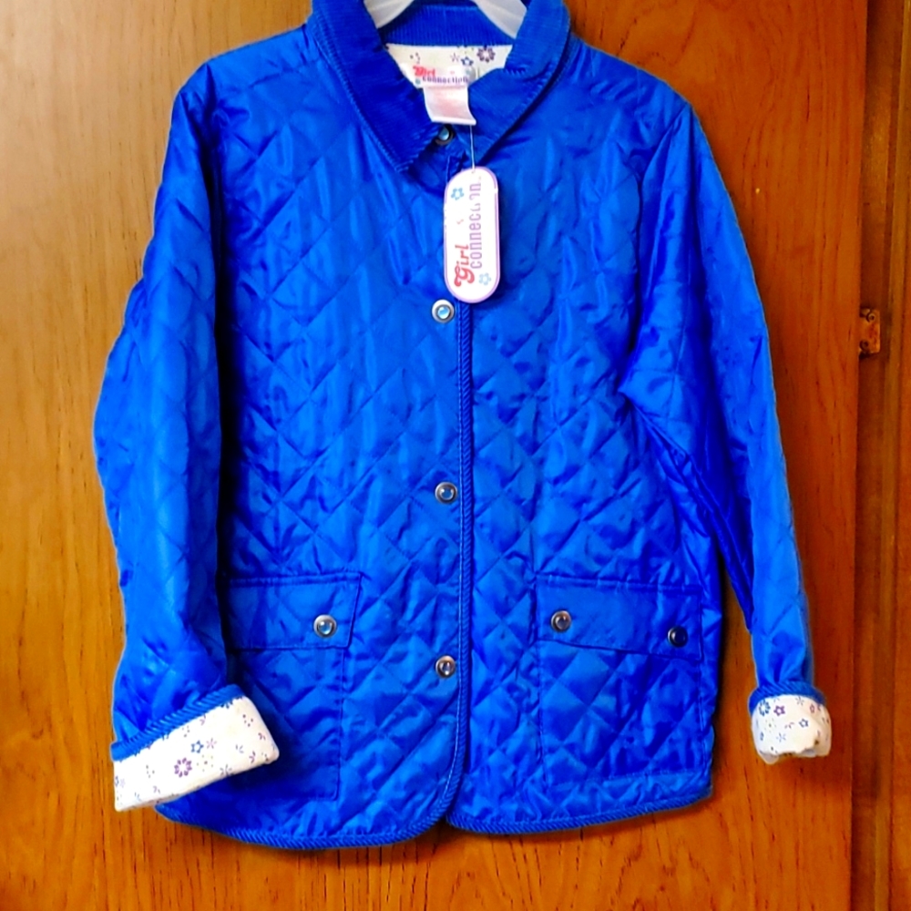 Girl Connection Light Weight Blue Jacket New
